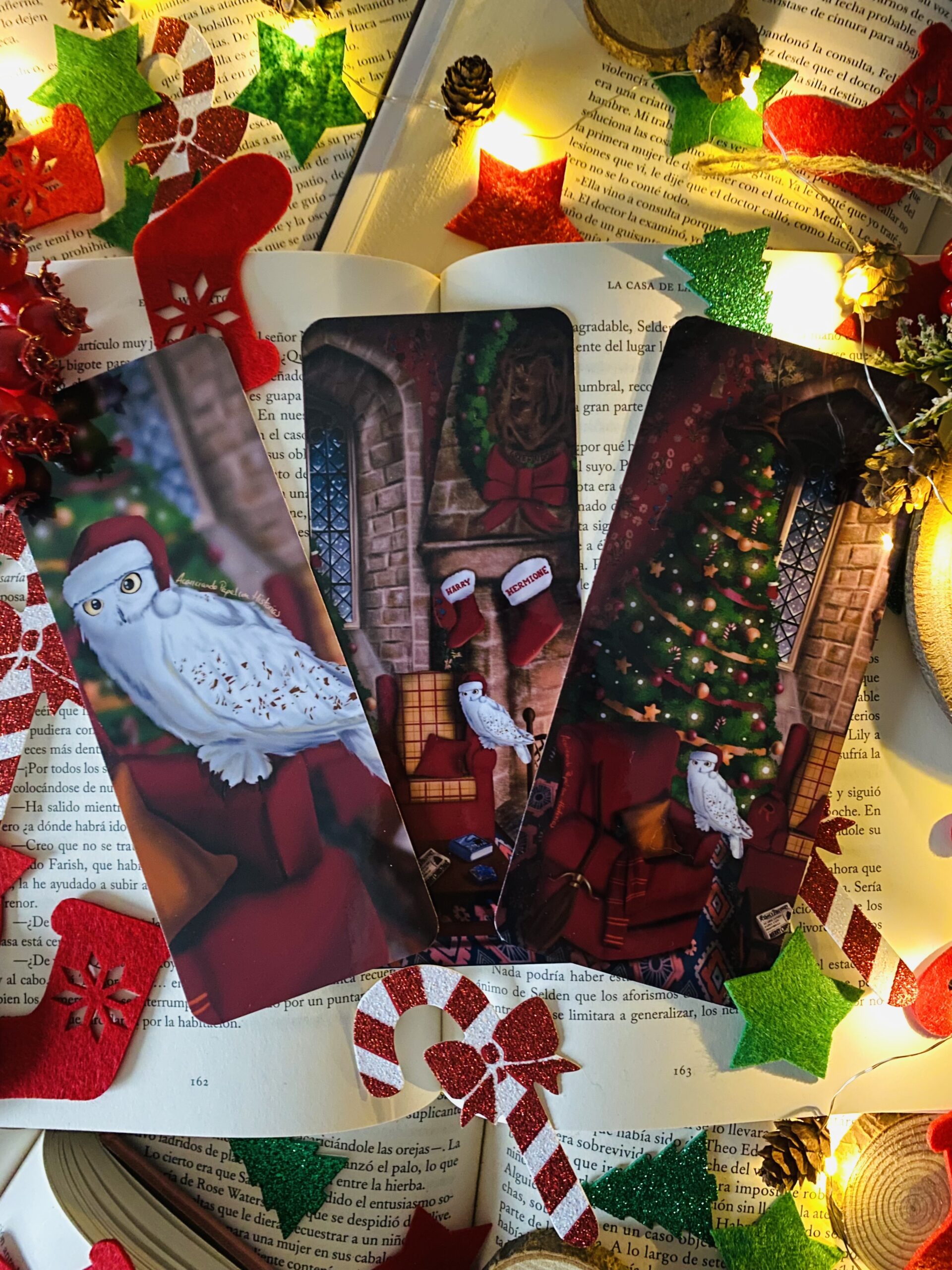 Marcapáginas artesanales hechos a mano de la Sala Común de Gryffindor.