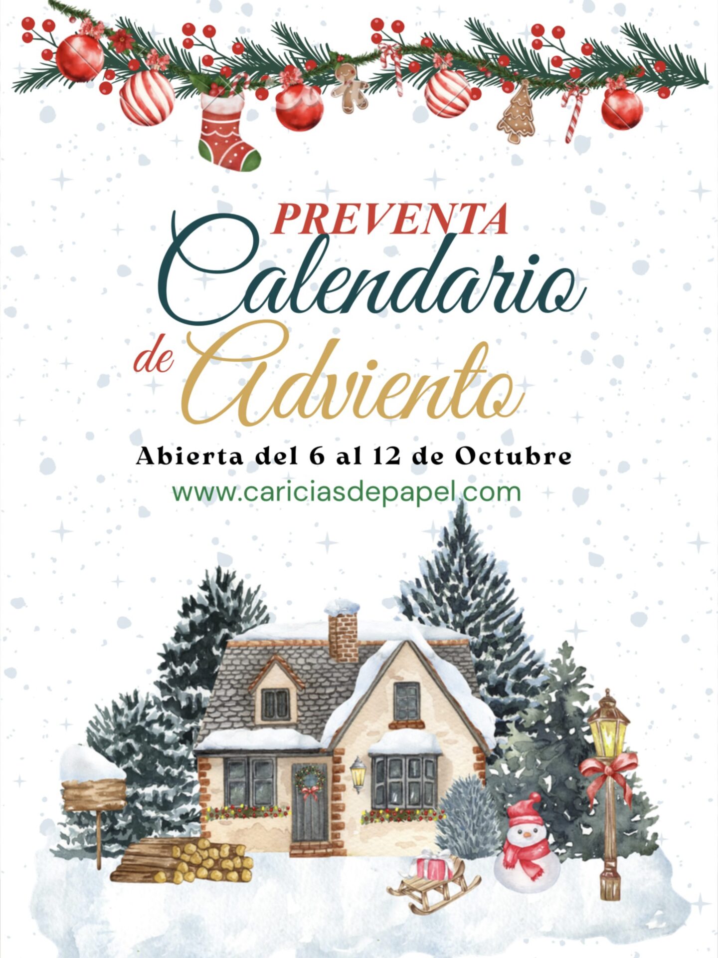 Calendario de Adviento Acariciando Papel con Historias.