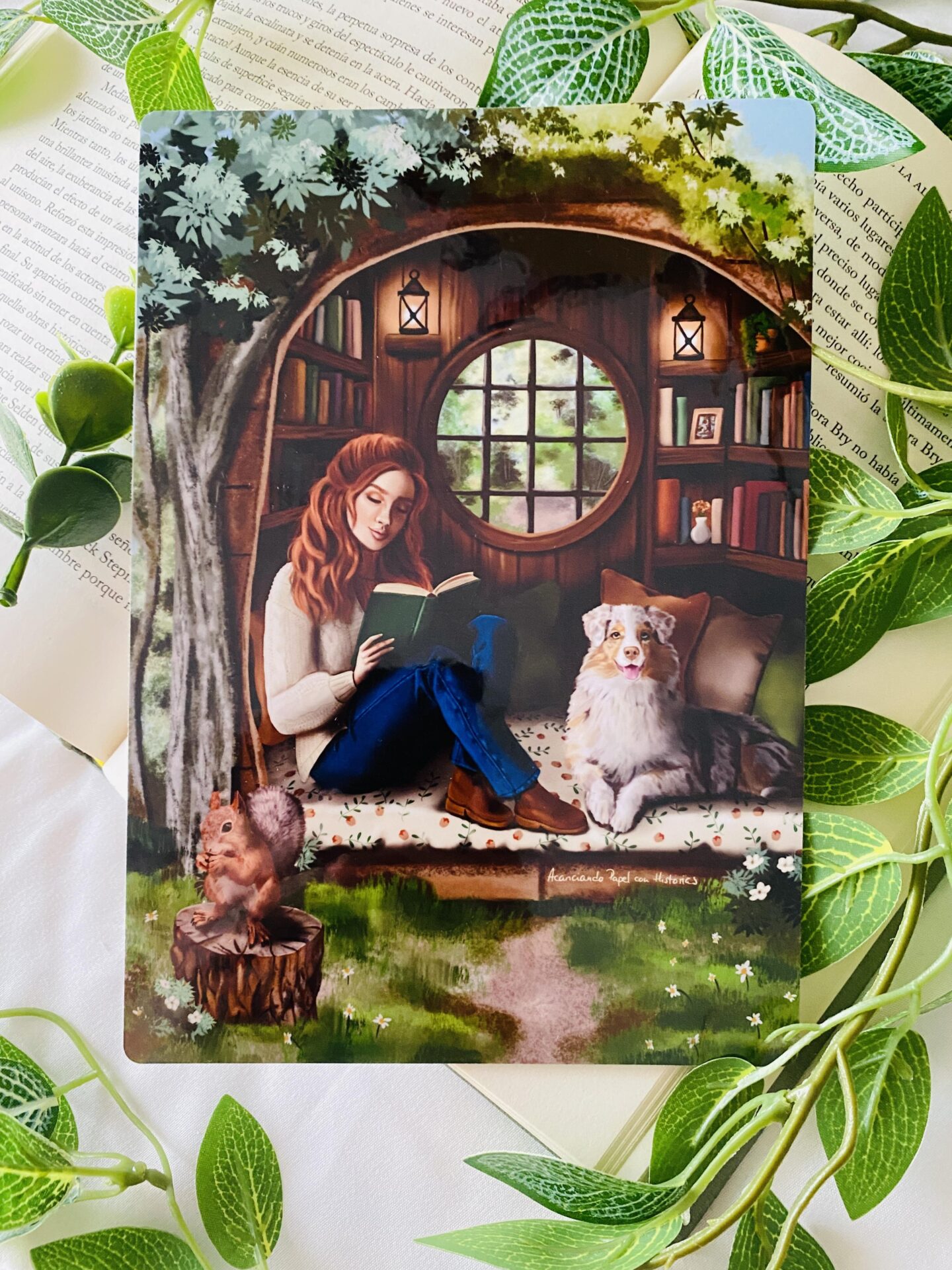 Ilustración o retrato artesanal hecho a mano de Mi Rincón Literario.