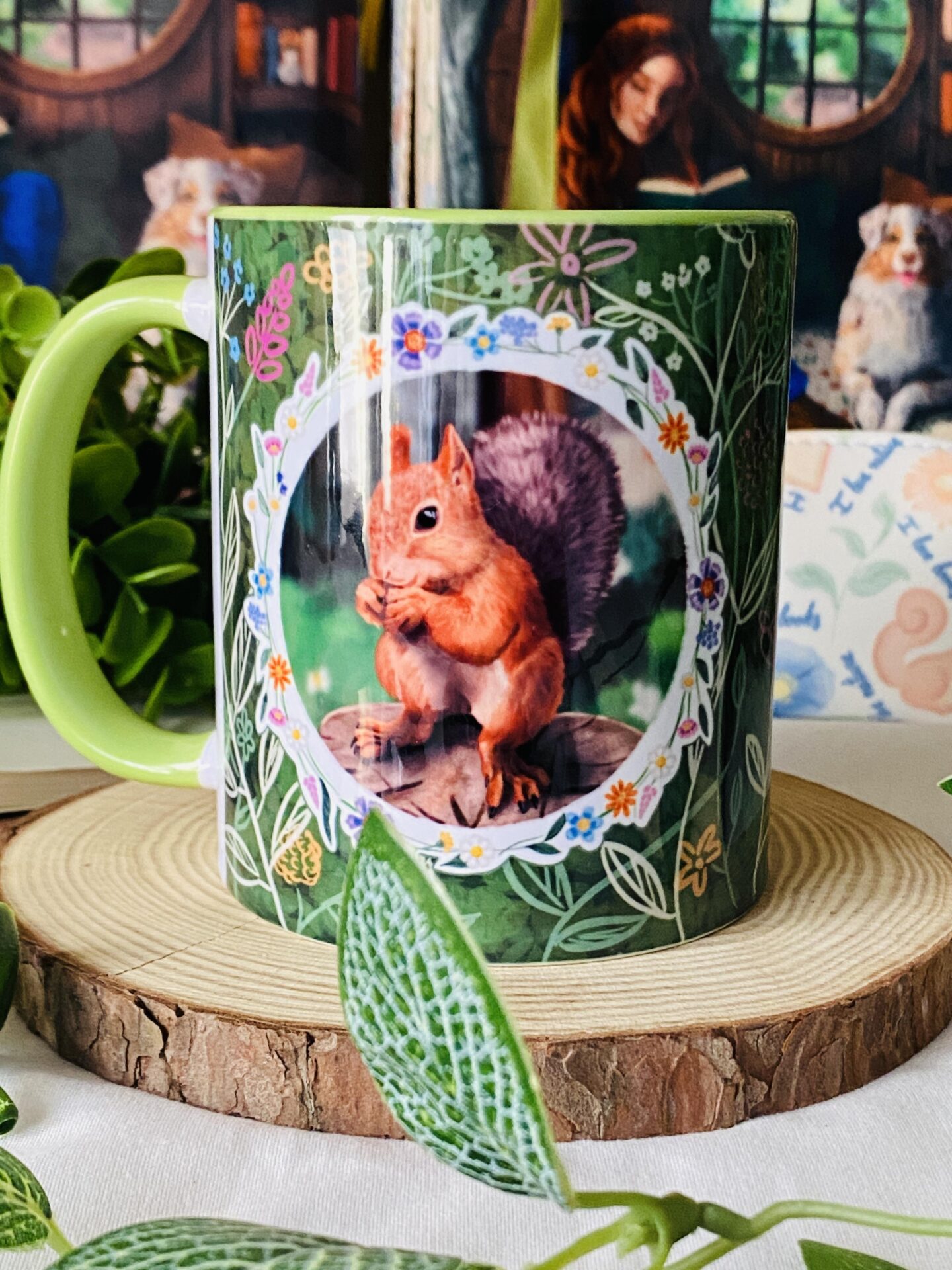 Taza de cerámica Mi Rincón Literario. Ilustraciones realizadas por AcariciandoPapelConHistorias.